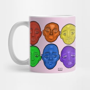 Rainbow faces Mug